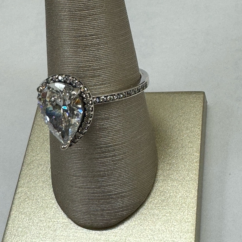 Pandora Pear Shape Silver Ring - image 2